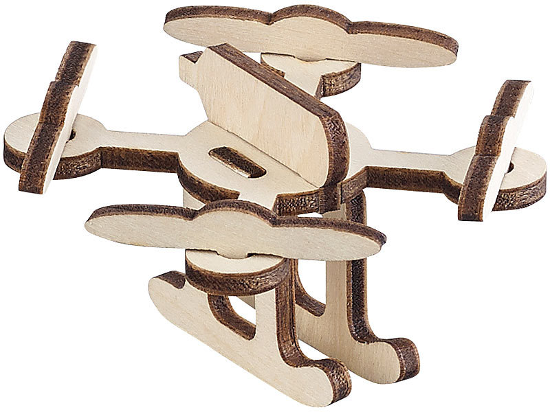 33-teilig Holzspielzeug 5er-Set 3D-Bausätze Mini-Flugmaschinen aus Holz 
