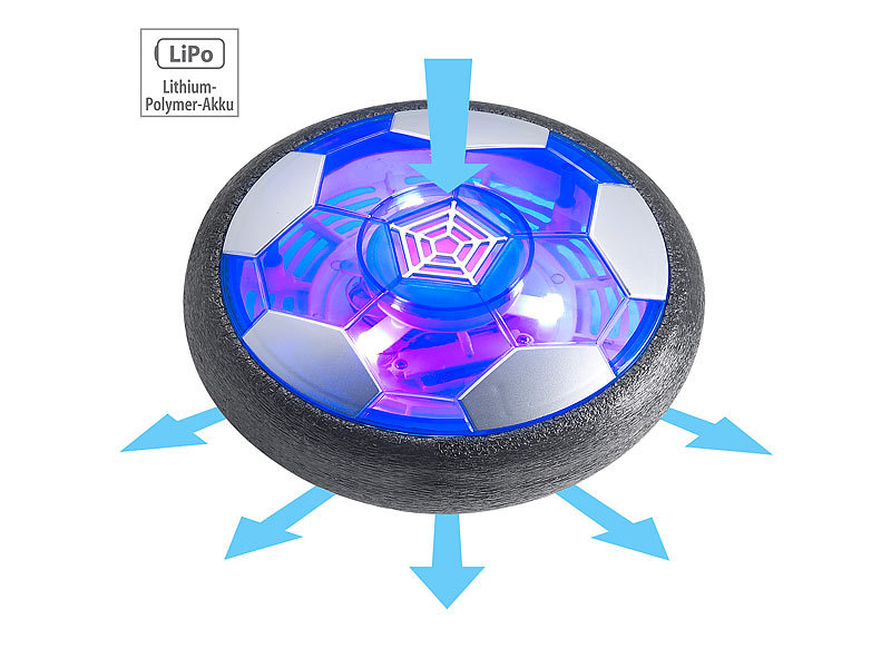 Farb-LEDs Schwebender Luftkissen-Indoor-Fußball 2er-Set Möbelschutz 