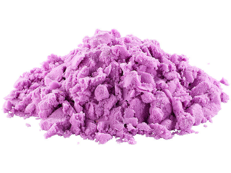 Playtastic Kinetischer Sand, formbar und formstabil, fein, violett, 500 g