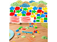 Playtastic Kinetischer Sand, 8x 300 g, bunt, mit Sand-Formen & Werkzeugen; Autorennbahnen im Koffer, Luftballons Autorennbahnen im Koffer, Luftballons Autorennbahnen im Koffer, Luftballons 