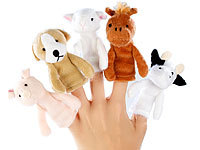 Playtastic 5 lustige Fingerpuppen: Hund, Schwein, Kuh, Schaf und Pferd