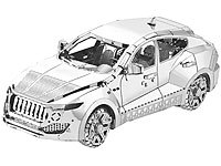 Playtastic 3D-Bausatz Auto aus Metall im Maßstab 1:50, 49-teilig; Profi Kugel-Achterbahn-Bausätze, Geduldspiele aus Holz 