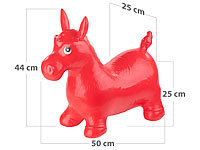 Playtastic Aufblasbares Hüpf-Pferd aus elastischem Kunststoff, rot