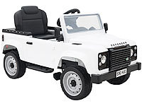 Playtastic Kinderauto  Land-Rover-Defender, Tretpedalen und EVA-Rädern, weiß