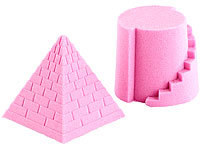 Playtastic Kinetischer Sand, formbar und formstabil, fein, pink, 500 g