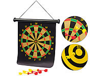 Playtastic Magnetisches Dart-Spiel mit Zielscheibe, aufrollbar, mit 6 Pfeilen; Geduldspiele aus Holz 