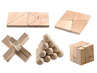 Playtastic Geduldspiel aus Holz "Super-Knobel-Pack" 5er-Set